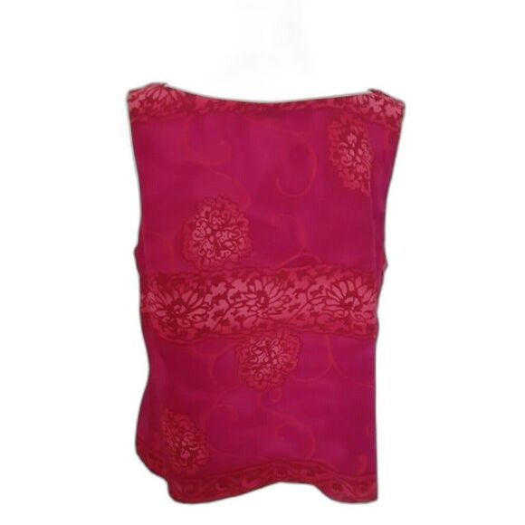 Vintage Worthington hot pink 2 piece dress maxi tropical sz L - Picture 5 of 6